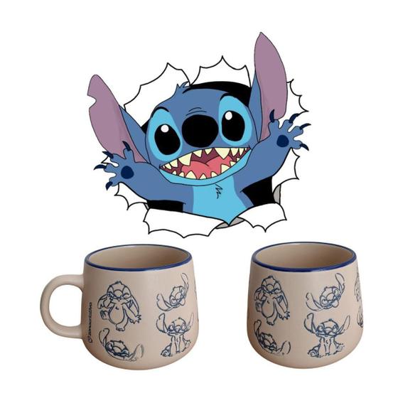 Imagem de Caneca Grande Stitch Ohana Moma Disney Present Fofo