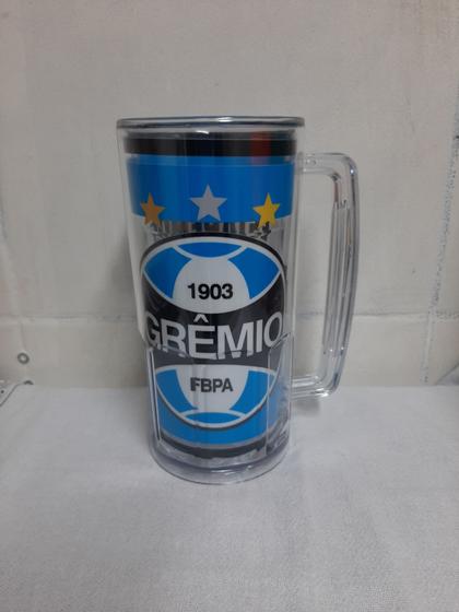 Imagem de caneca gremio 700ml copo duplo inquebravel