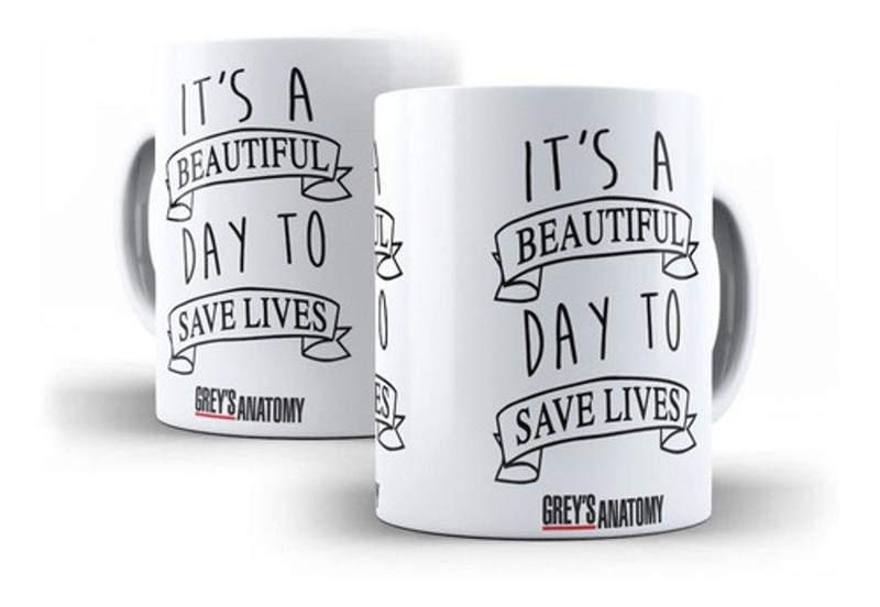 Imagem de Caneca Grey's Anatomy Its A Beautiful Day To Save Live Derek