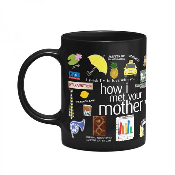 Imagem de Caneca Icons Moments How I Met Your Mother Preta