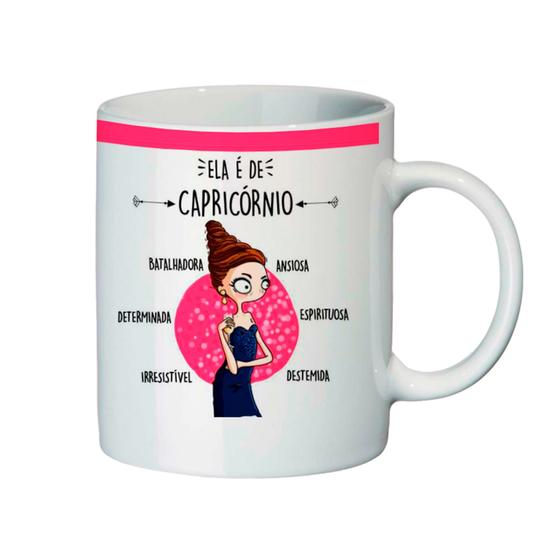 Imagem de Caneca ilustrada com signo de capricórnio
