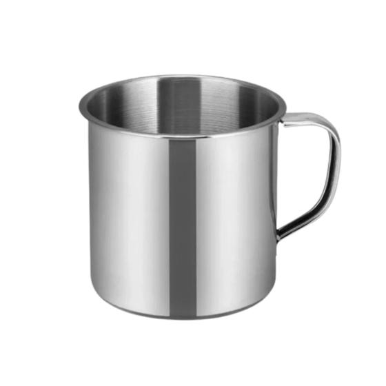 Imagem de Caneca Inox 150ml Xícara Polida Lisa termo antimicrobiano