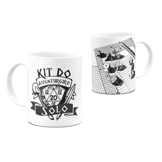 Imagem de Caneca Kit do Aventureiro Solo RPG 325ml