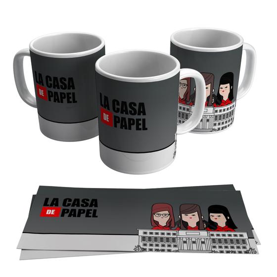 Imagem de Caneca La Casa Papel Caricatura Personagem 325ml