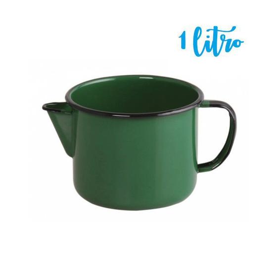 Imagem de Caneca Leiteira Esmaltada Ágata 12 1 Litro Ewel com Bico