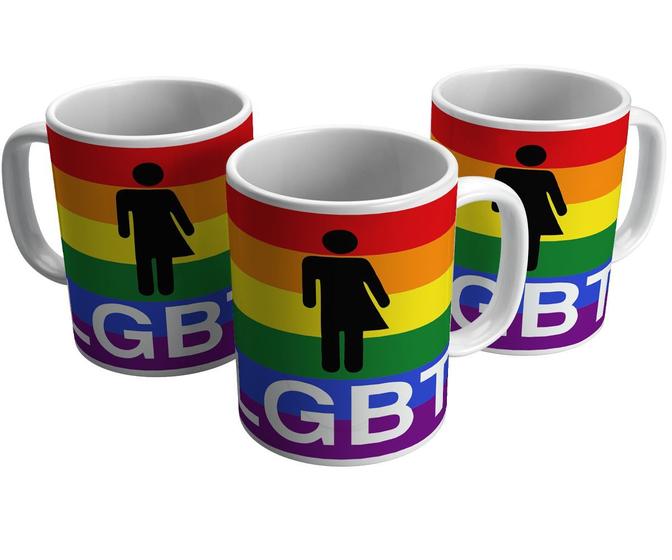 Imagem de Caneca lgbt arco-íris amor presente gay pride orgulho gay