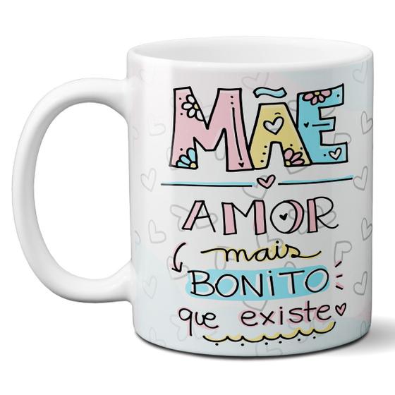 Imagem de Caneca mãe amor mais bonito que existe foto personalizada