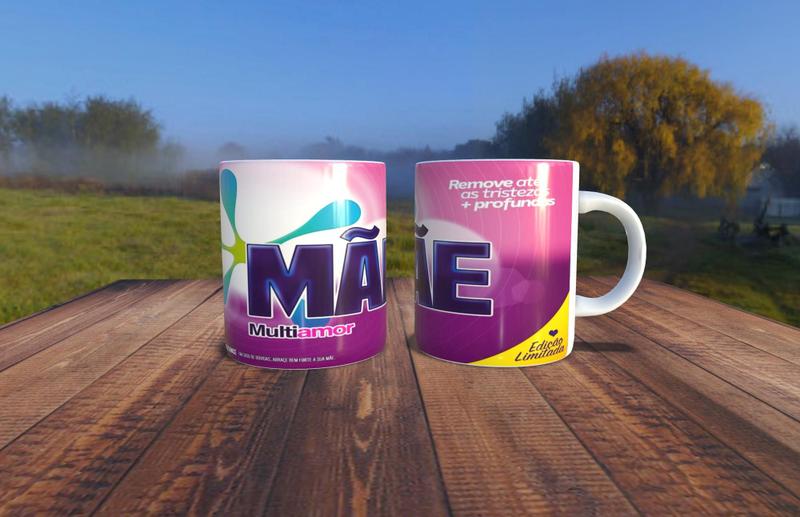 Imagem de Caneca Mãe Multi Amor Porcelana  Alça e interior cores diversas  M&M Presentes Personalizados