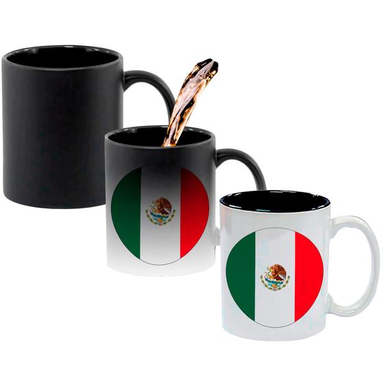 Imagem de Caneca Mágica Fosca Interna Preta Muda de Cor 325ml MEXICO CIRCULO