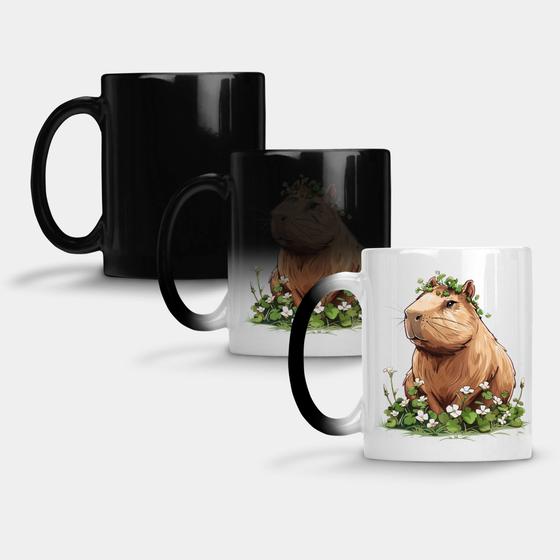 Imagem de Caneca Mágica Fosca Muda de Cor 325ml CAPIVARA ST PATRICKS DAY 6 