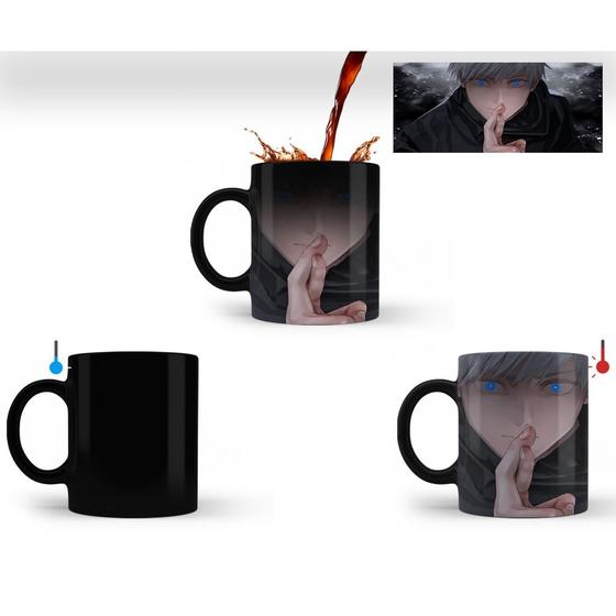 Imagem de Caneca Mágica Jujutsu Kaisen COM SEU NOME de Porcelana - Vários modelos (Muda de Cor)