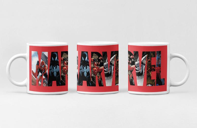 Imagem de Caneca Marvel com Homens Aranhas