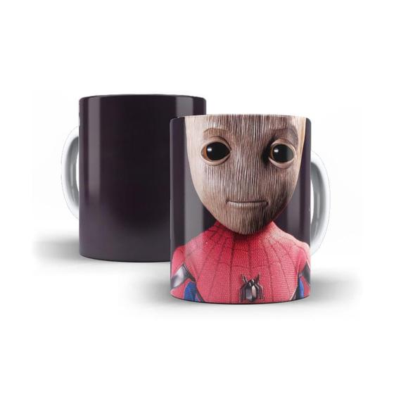 Imagem de Caneca Marvel Vingadores Groot Spider Man 325Ml - 00166