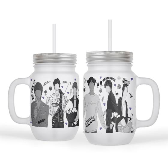 Imagem de Caneca Mason BTS Kim Seok-Jin