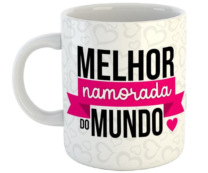 Imagem de Caneca melhor namorada do mundo presente dia dos namorados