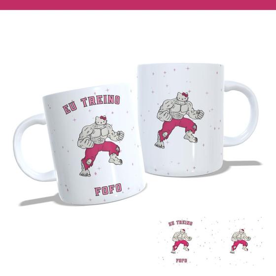 Imagem de Caneca Meme Hello Kitty Bombada - Hulk + Embalagem branca para presente