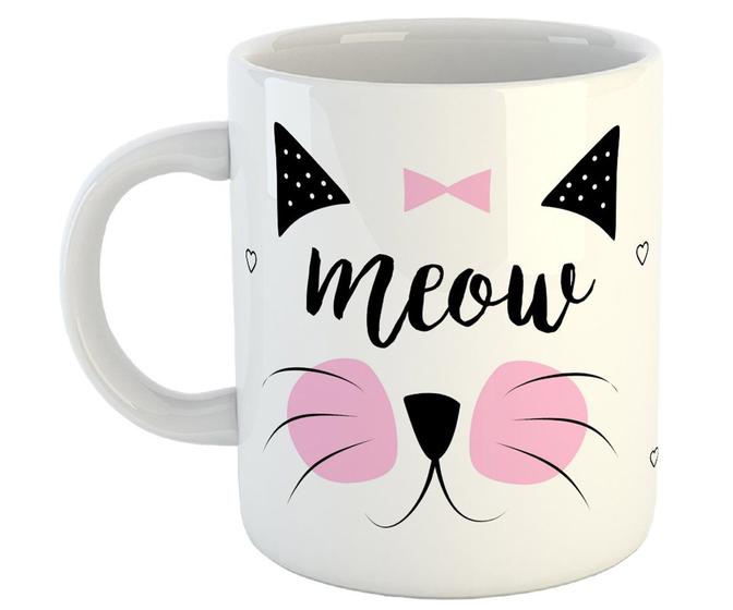 Imagem de Caneca meow gatinho gato fofo cute presente cat lover