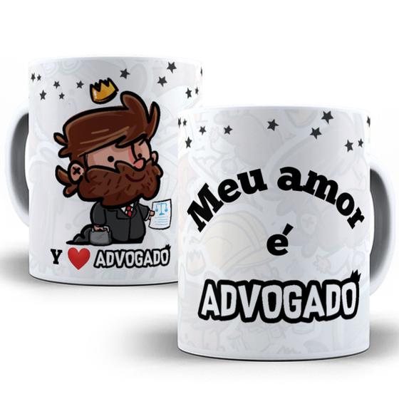 Imagem de Caneca meu amor é advogado presente fofo dia dos namorados