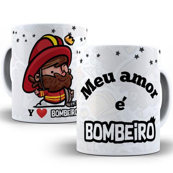 Imagem de Caneca meu amor é bombeiro presente fofo dia dos namorados