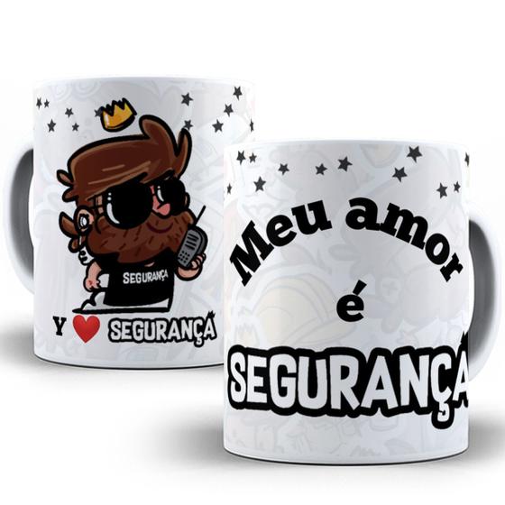 Imagem de Caneca meu amor é segurança presente fofo dia dos namorados