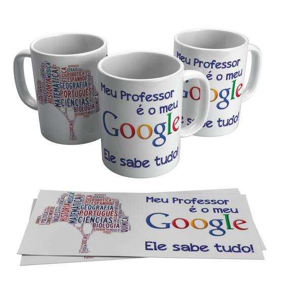 Imagem de Caneca Meu Professor É Meu Google Professores Aluno 325ml