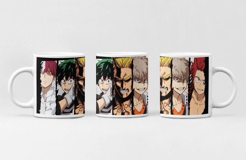 Imagem de Caneca Midoriya,All Might,Todoroki,Bakugo e Kirishima