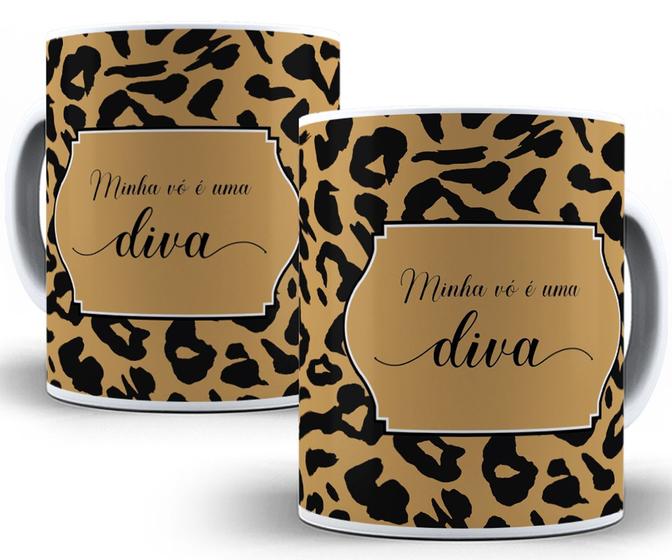 Imagem de Caneca minha vó é uma diva presente dia dos avós vovó