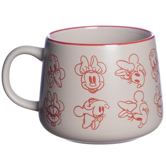 Imagem de Caneca Minnie Mouse Cerâmica Fosca Com Estampa Baixo Relevo 500ML Oficial Disney - Zona Criativa