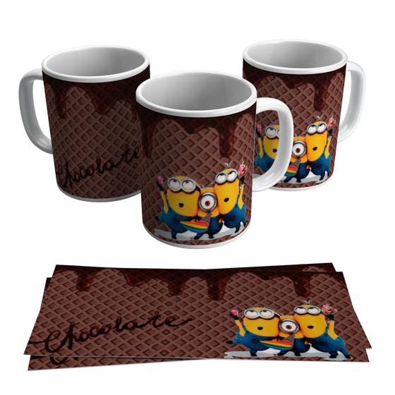 Imagem de Caneca Minnions Páscoa Chocolate 325ml