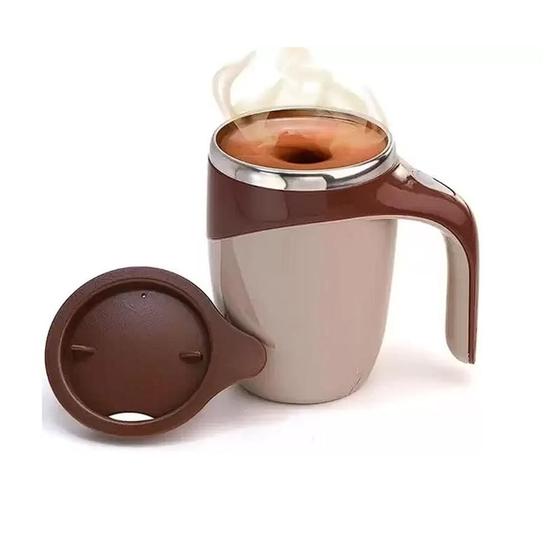 Imagem de Caneca Mixer Copo Térmico Café Chá Shake Misturador Automático 390ml