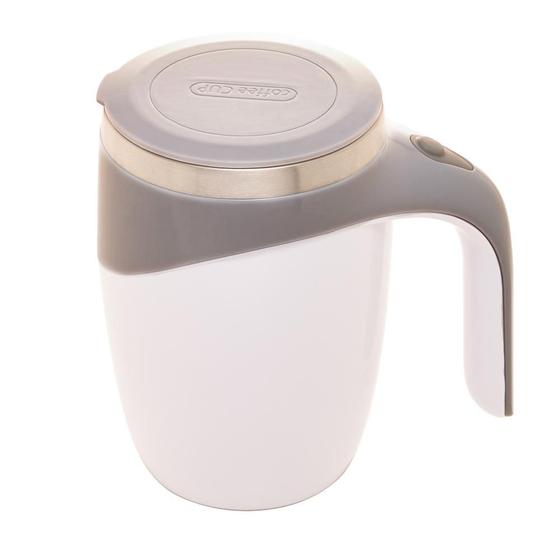 Imagem de Caneca Mixer de Aço Inox com Tampa Branca 440ml - Lyor