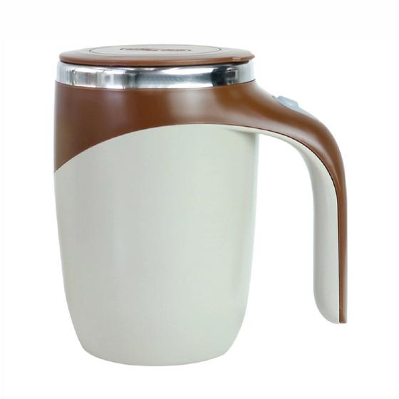 Imagem de Caneca Mixer Elétrica De Inox Com Tampa 400ml Mistura Shaker