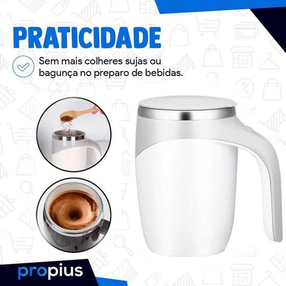 Imagem de Caneca Mixer Inox Automatica Eletrica Chá Café Shakes