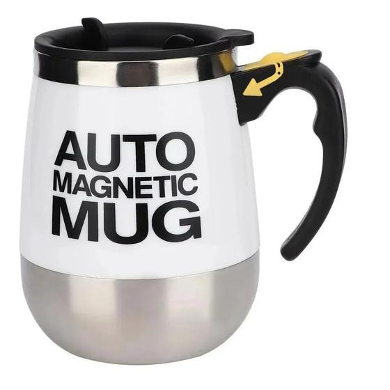 TeamSky Tazza Da Caffè Autoagitatore Magnetico 15.2 Oz – In Acciaio Inox Con Coperchio, Per Viaggio, Caffè, Latte, Cacao, Bevande Calde E Fredde