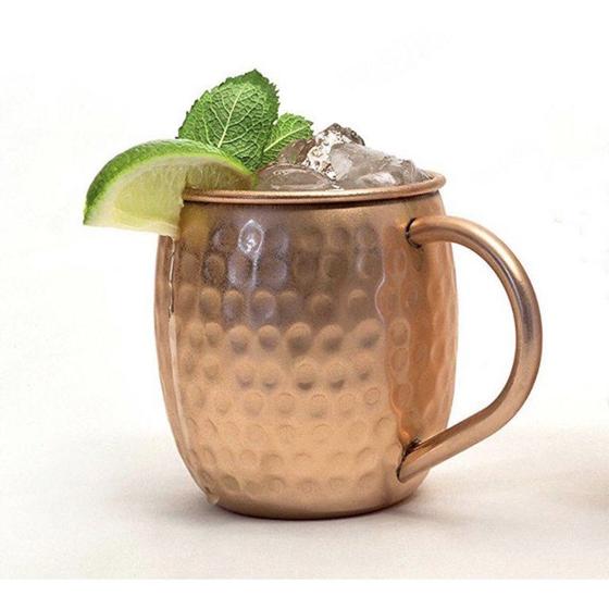 Imagem de Caneca Moscow Mule em Cobre 500ml Martelado Linda