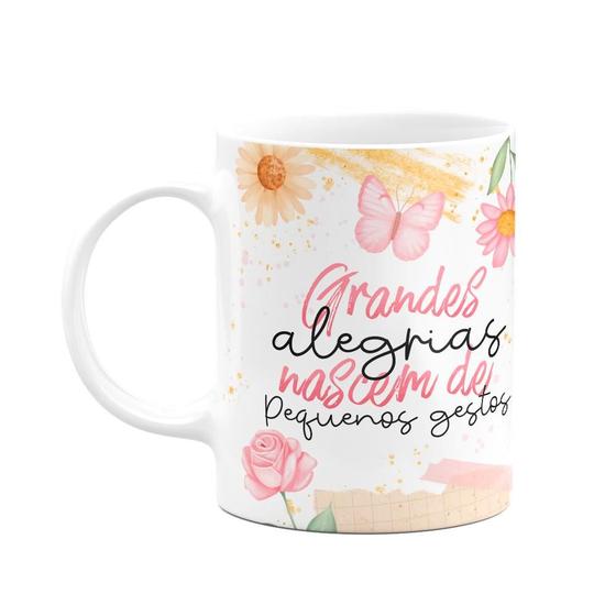 Imagem de Caneca Motivação - Alegrias nascem de pequenos gestos