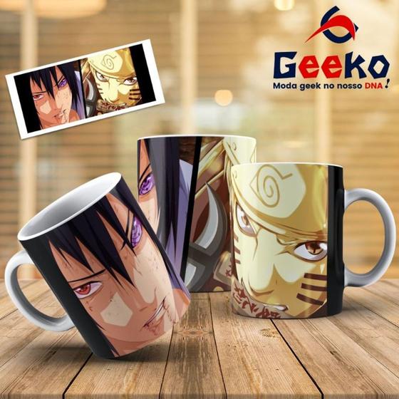 Imagem de Caneca Naruto Uzumaki Sasuke Uchiha Geeko