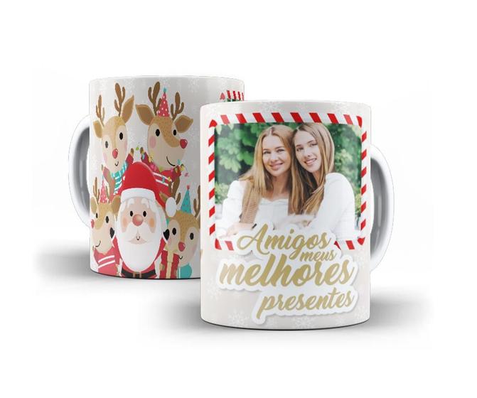 Imagem de Caneca Natal Amigos Meus Melhores Presentes 325Ml - 09678