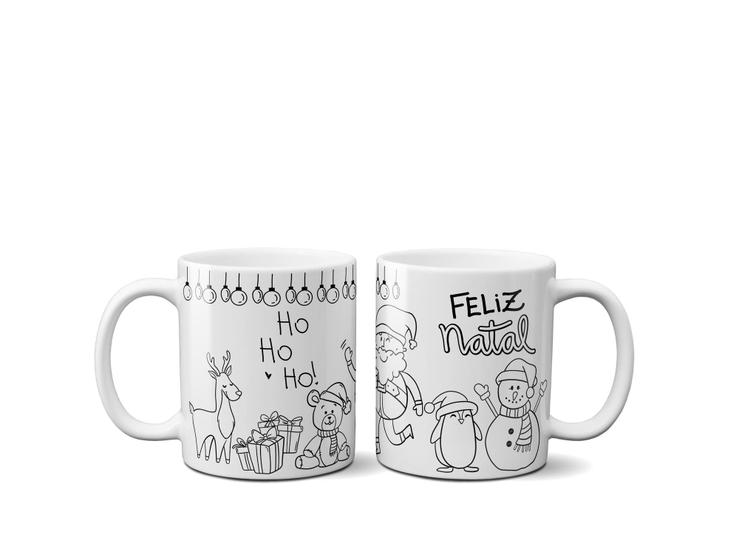 Imagem de Caneca NATAL Para Colorir 2 Personalizada com Nome