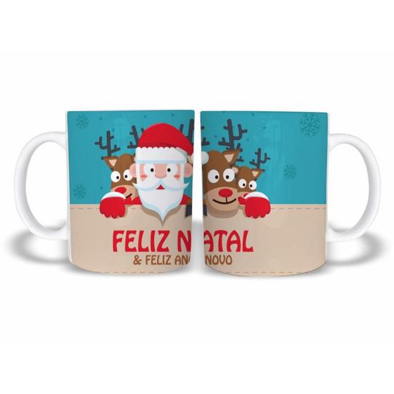 Imagem de Caneca Natalina Presente De Natal Papai Noel de Plástico Rígido