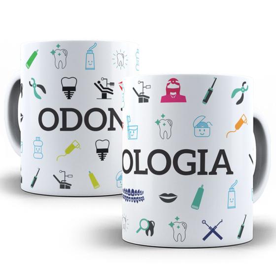 Imagem de Caneca odontologia presente profissão faculdade dentista