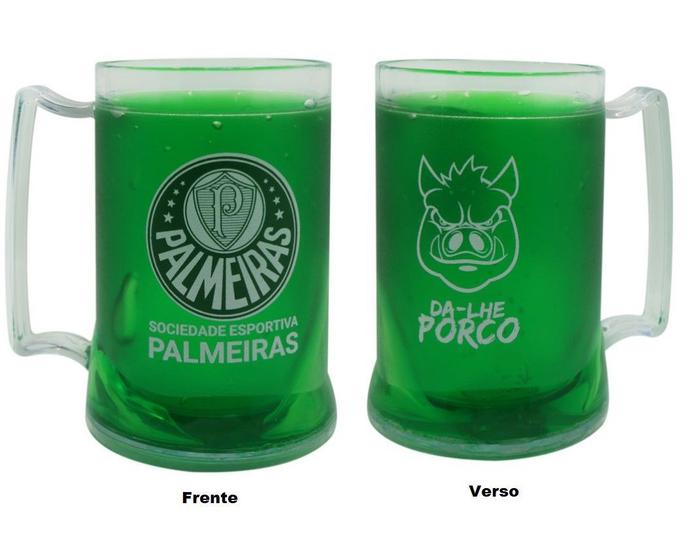 Imagem de Caneca Oficial e Licenciada com Gel Congelante Verde Da-lhe Porco Palmeiras