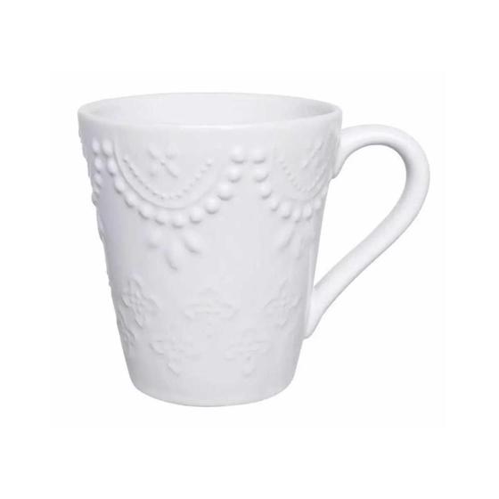 Imagem de Caneca Oxford Dalas 280Ml Com Alto-Relevo - Branco