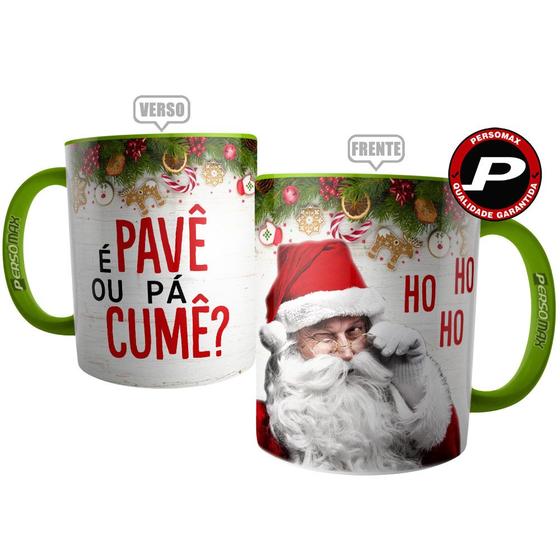 Imagem de Caneca Papai Noel Tio do Pavê - Xícara Presente de Natal Divertida Ho Ho Ho