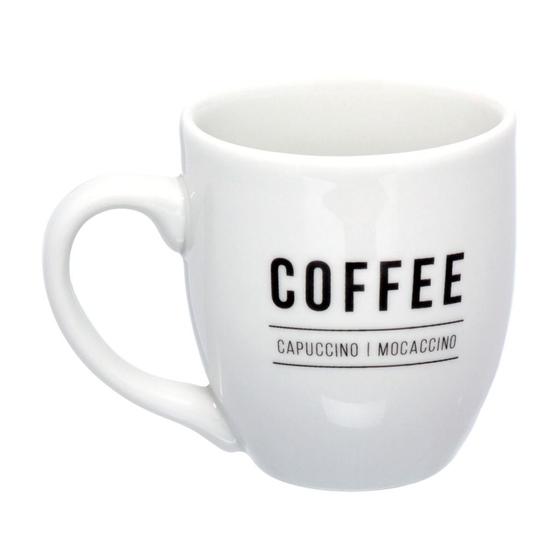 Imagem de Caneca Para Café Com Leite Sucos Com 300ml Porcelana Branca Manhattan