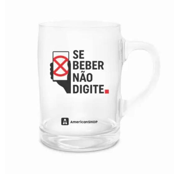 Imagem de Caneca Para Cerveja 350Ml Happy Hour Se Beber Não Digite