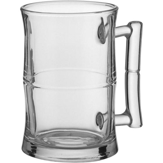 Imagem de Caneca Para Cerveja Chopp de Vidro Com Alça Resistente 440ml