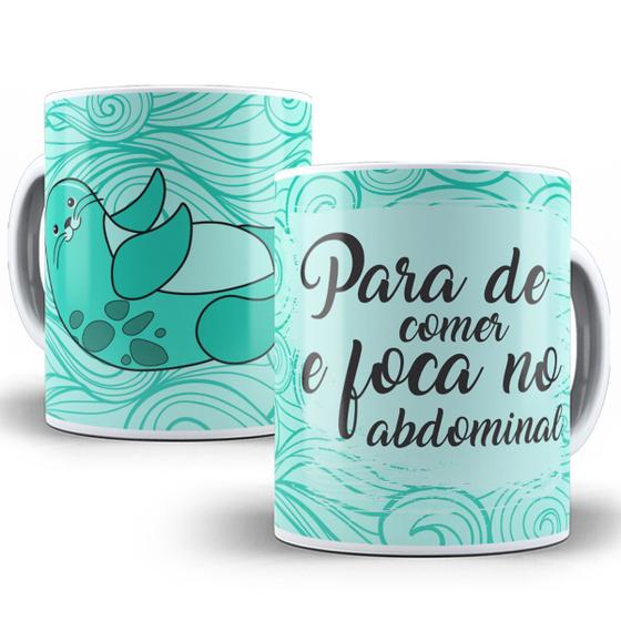 Imagem de Caneca para de comer e foca no abdominal