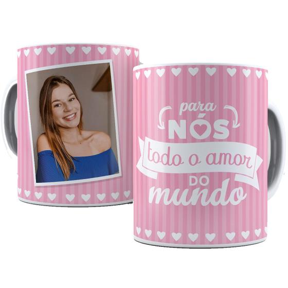 Imagem de Caneca para nós todo amor do mundo namorados com foto