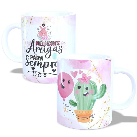 Imagem de Caneca para Presente Personalizada para Amiga - Cacto e Balão